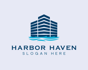 Premium Skyscraper Harbor logo design