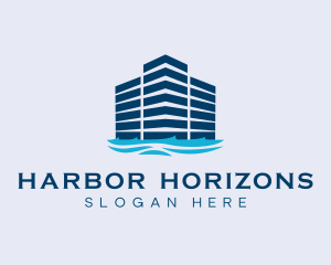 Premium Skyscraper Harbor logo design