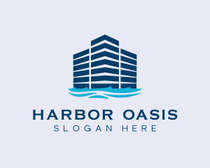 Premium Skyscraper Harbor logo design