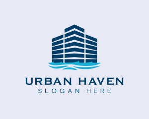 Premium Skyscraper Harbor logo design