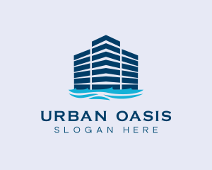 Premium Skyscraper Harbor logo design