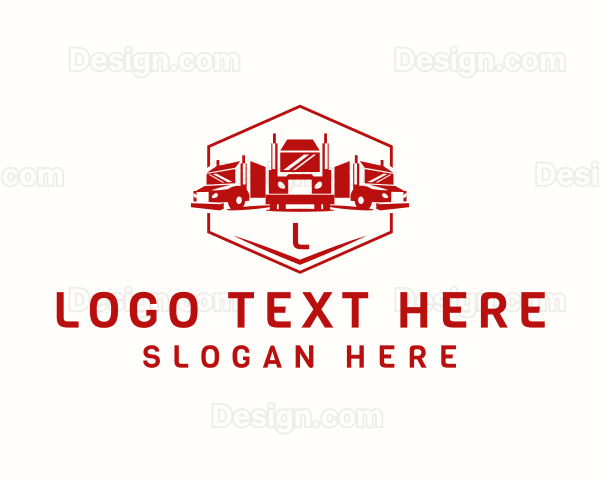 Truck Delivery Garage Logo