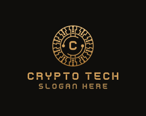 Cryptocurrency Digital Tech logo design