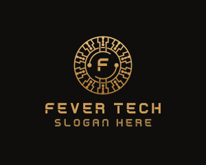 Cryptocurrency Digital Tech logo design