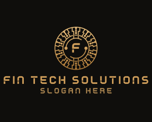 Cryptocurrency Digital Tech logo design