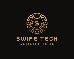 Cryptocurrency Digital Tech logo design