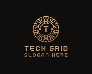 Cryptocurrency Digital Tech logo design