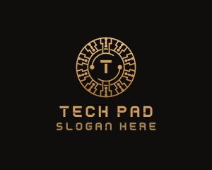 Cryptocurrency Digital Tech logo design