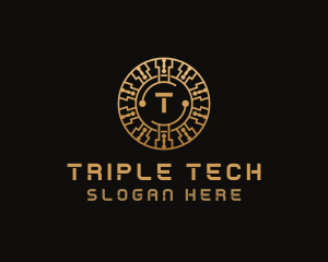 Cryptocurrency Digital Tech logo design