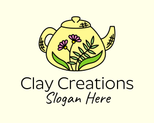 Flower Tea Pot logo design