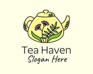 Flower Tea Pot logo design