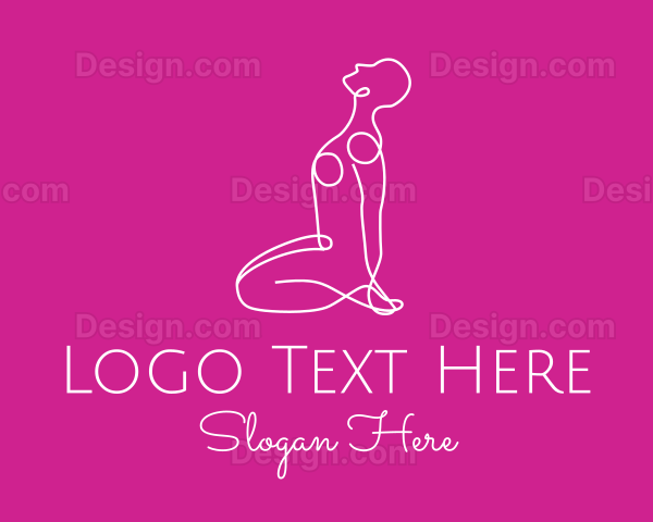 Outline Yoga Pose Logo