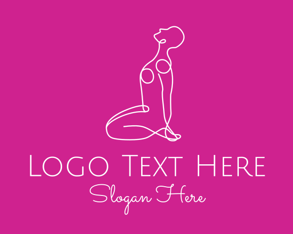 Outline Yoga Pose  logo