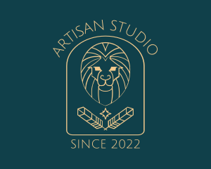 Elegant Lion Astrology logo design