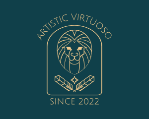 Elegant Lion Astrology logo design