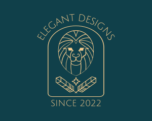 Elegant Lion Astrology logo design