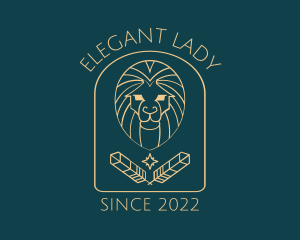 Elegant Lion Astrology logo design