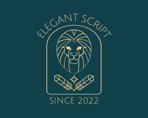 Elegant Lion Astrology logo design