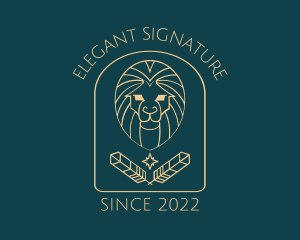 Elegant Lion Astrology logo design