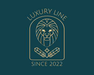 Elegant Lion Astrology logo design