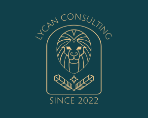 Elegant Lion Astrology logo design