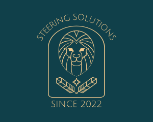 Elegant Lion Astrology logo design