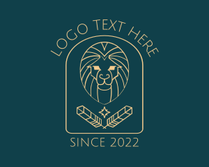 Lion - Elegant Lion Astrology logo design