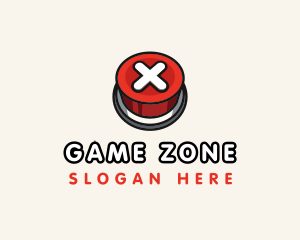 Gaming Button Letter X logo