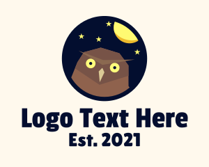 Midnight Owl Head logo
