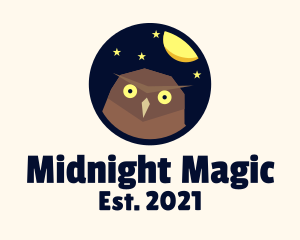 Midnight Owl Head logo design