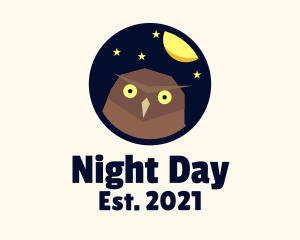 Midnight Owl Head logo design