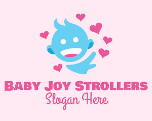 Happy Baby Hearts  logo design