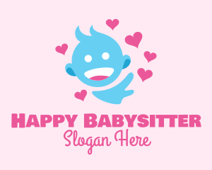 Happy Baby Hearts  logo design