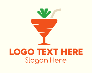 Carrot Juice Cocktail Drink Logo