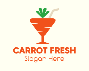 Carrot Juice Cocktail Drink logo design