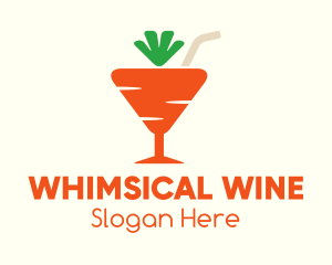 Carrot Juice Cocktail Drink logo design