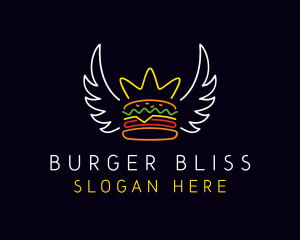 Neon Hamburger Wings  logo