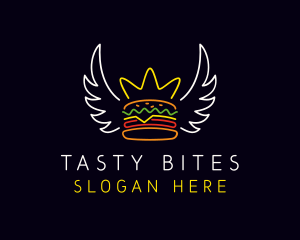 Neon Hamburger Wings  logo