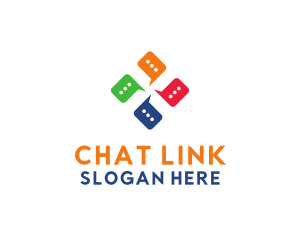 Chat Bubble Messaging Community  logo design