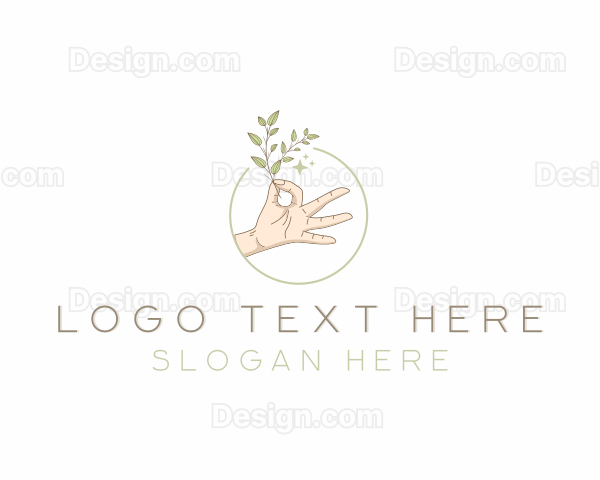 Herb Plant Hand Logo