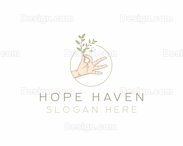 Herb Plant Hand Logo