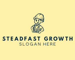Retro Hard Hat Electrician logo