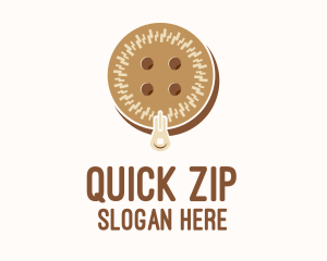 Brown Zipped Button logo