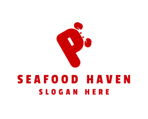 Seafood Bistro Letter P logo