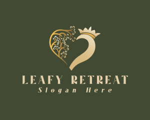 Heart Leaf Crown Logo