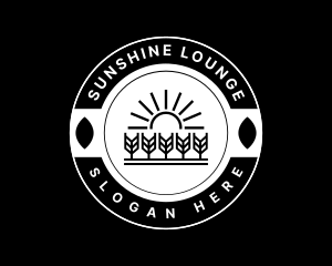 Wheat Farmer Sunshine logo design