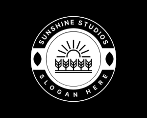 Wheat Farmer Sunshine logo design