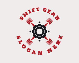 Piston Gear Mechanic logo design