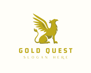 Gold Gryphon Creature logo design