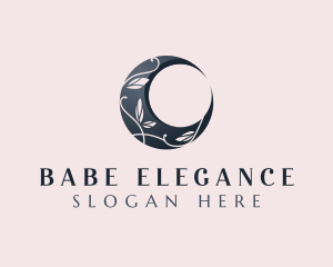 Elegant Crescent Moon logo design